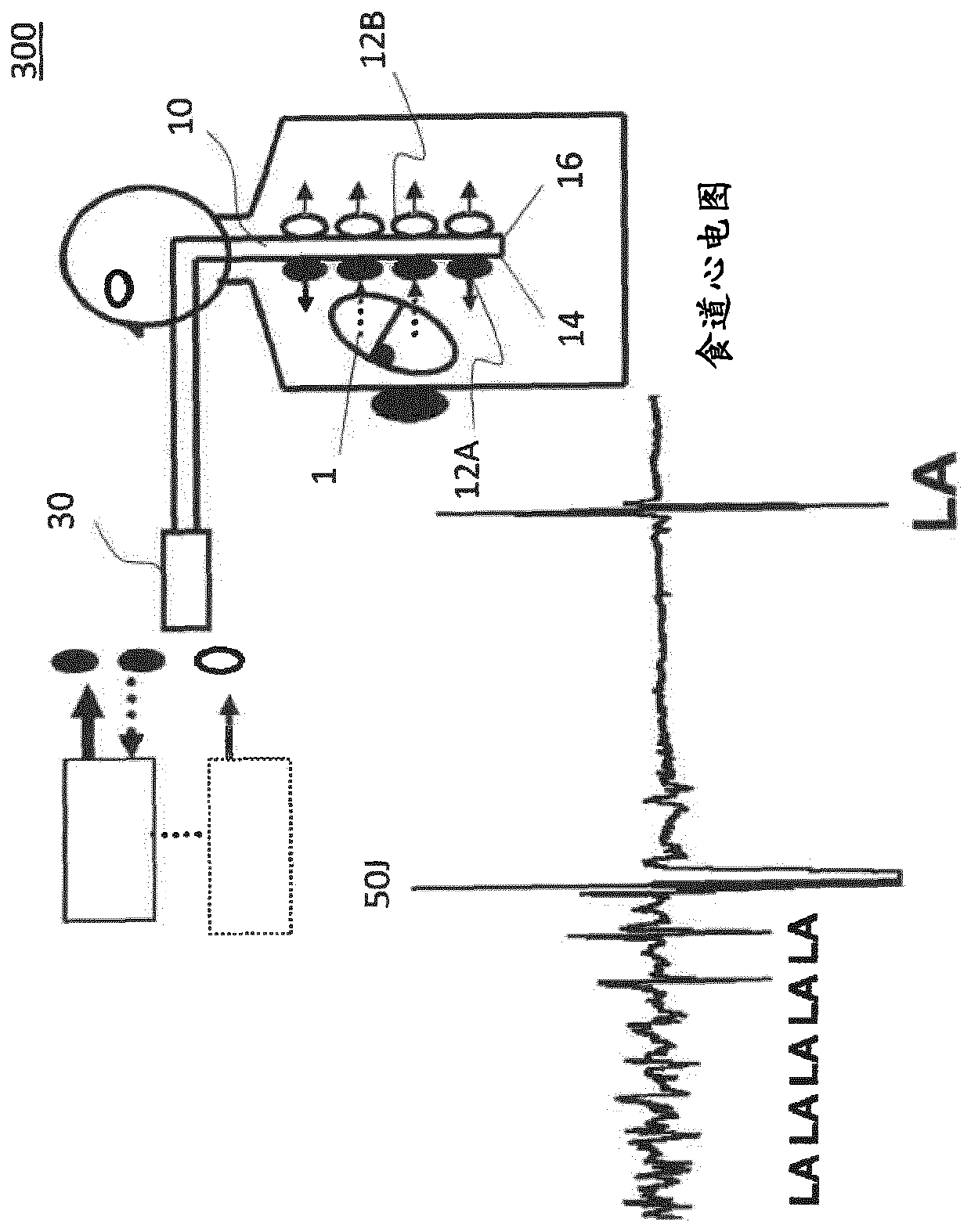 Oesophageal electrode probe and device for cardiological treatment and/or diagnosis