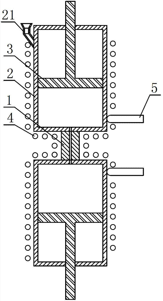 Two-way extrusion capillary rheometer