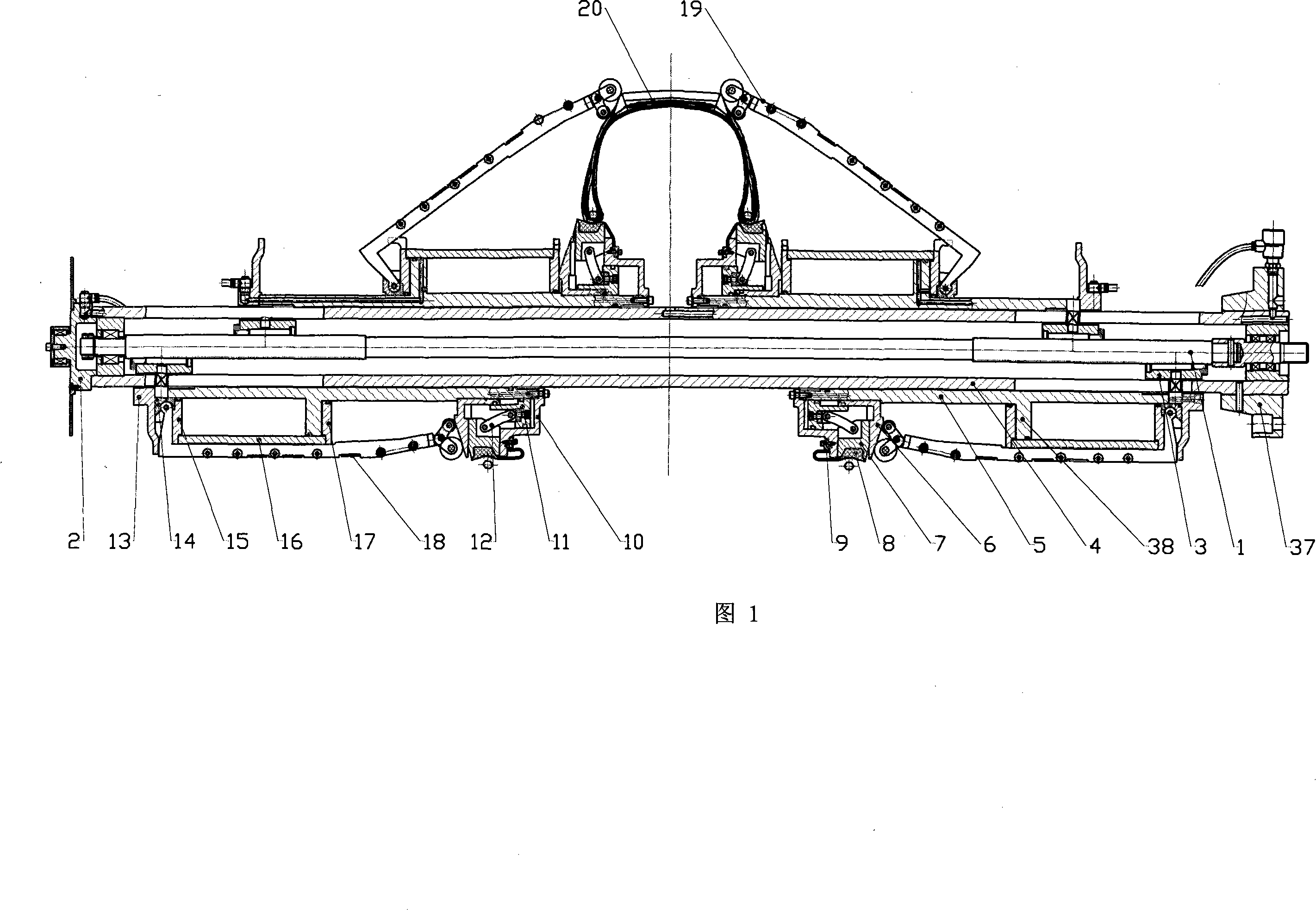 Anti-package metal drum of single rod and dual-wheels machine