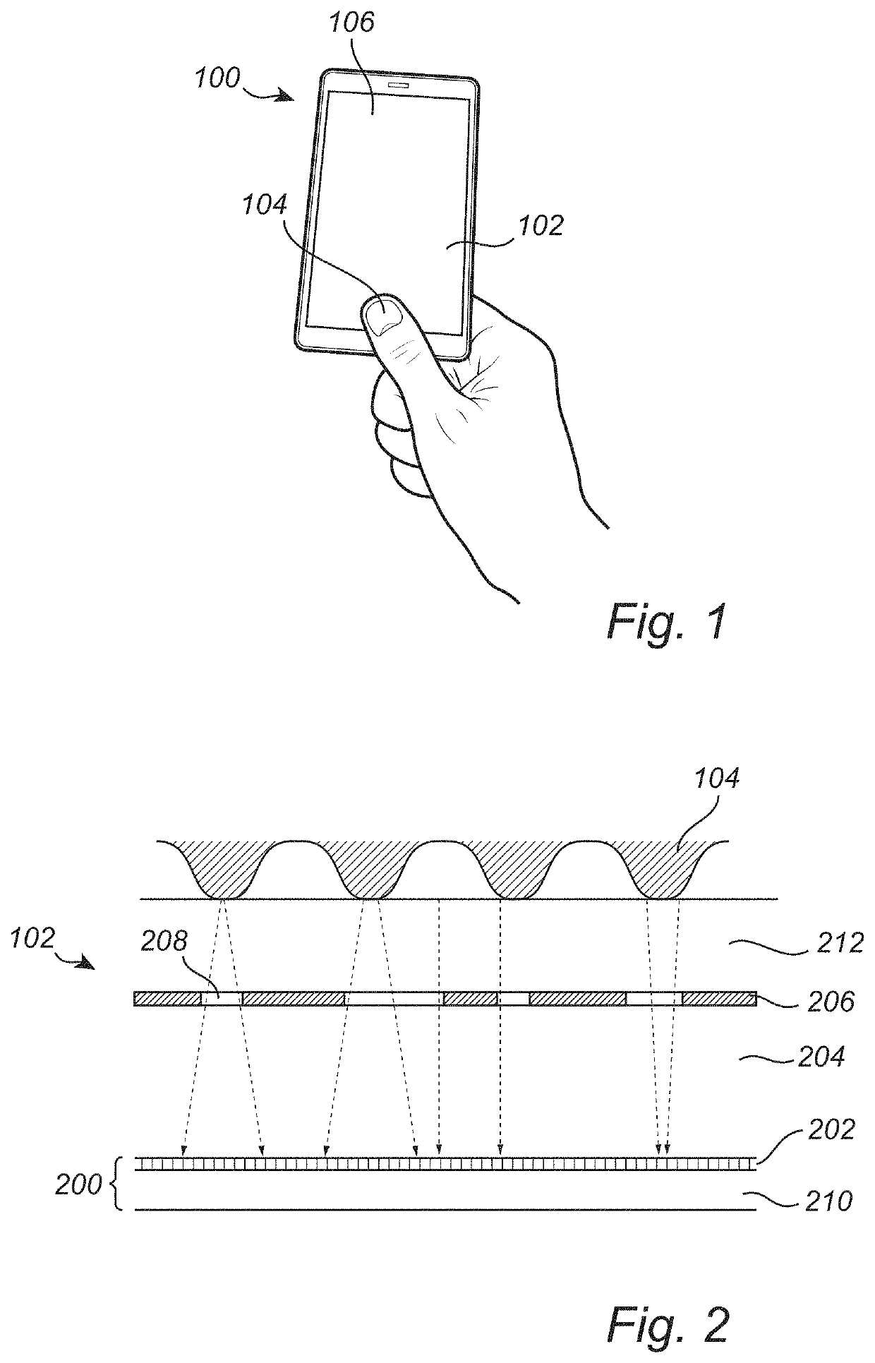 Optical in-display fingerprint sensor and method for manufacturing such a sensor