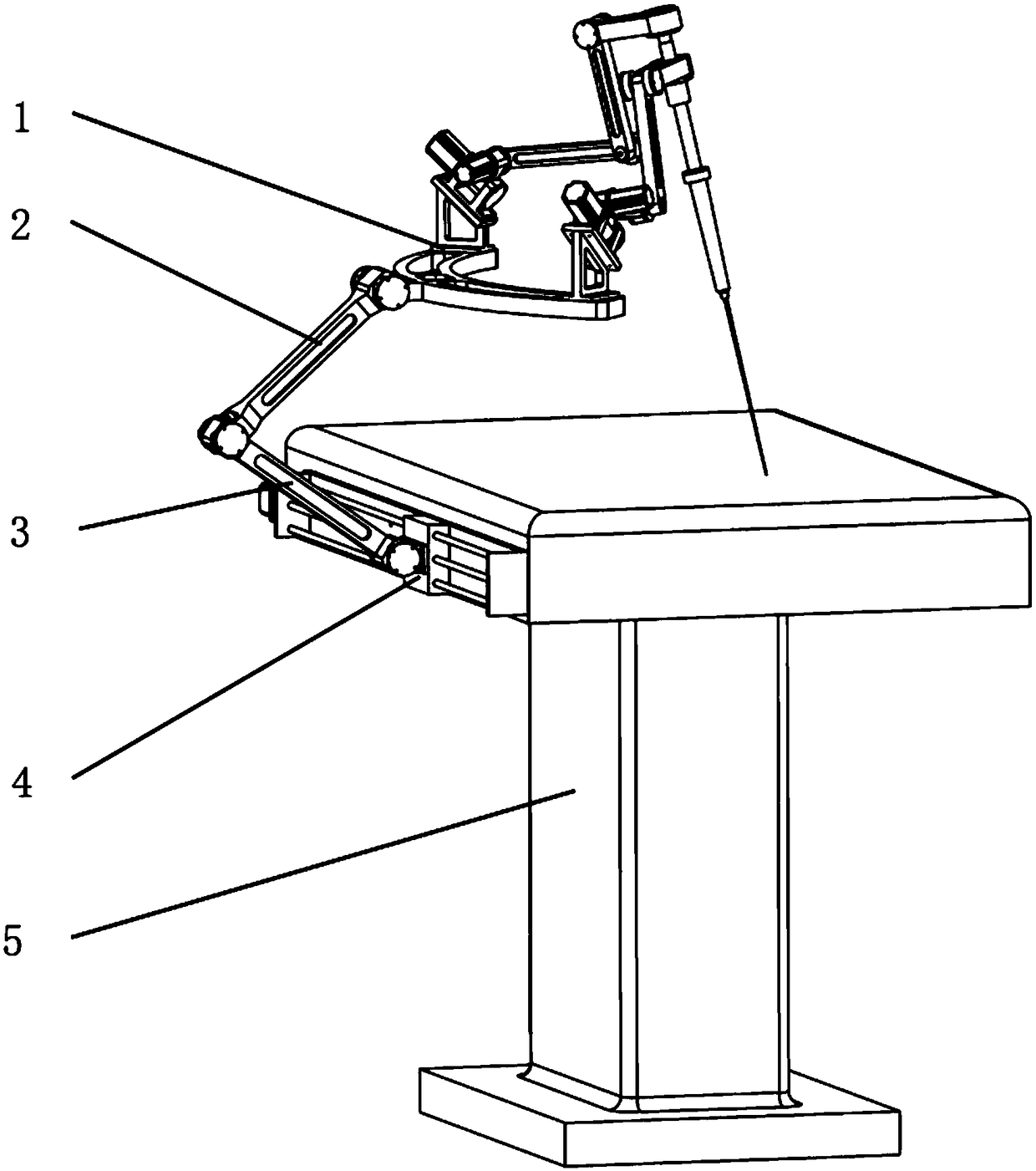 Parallel operation robot with remote motion center