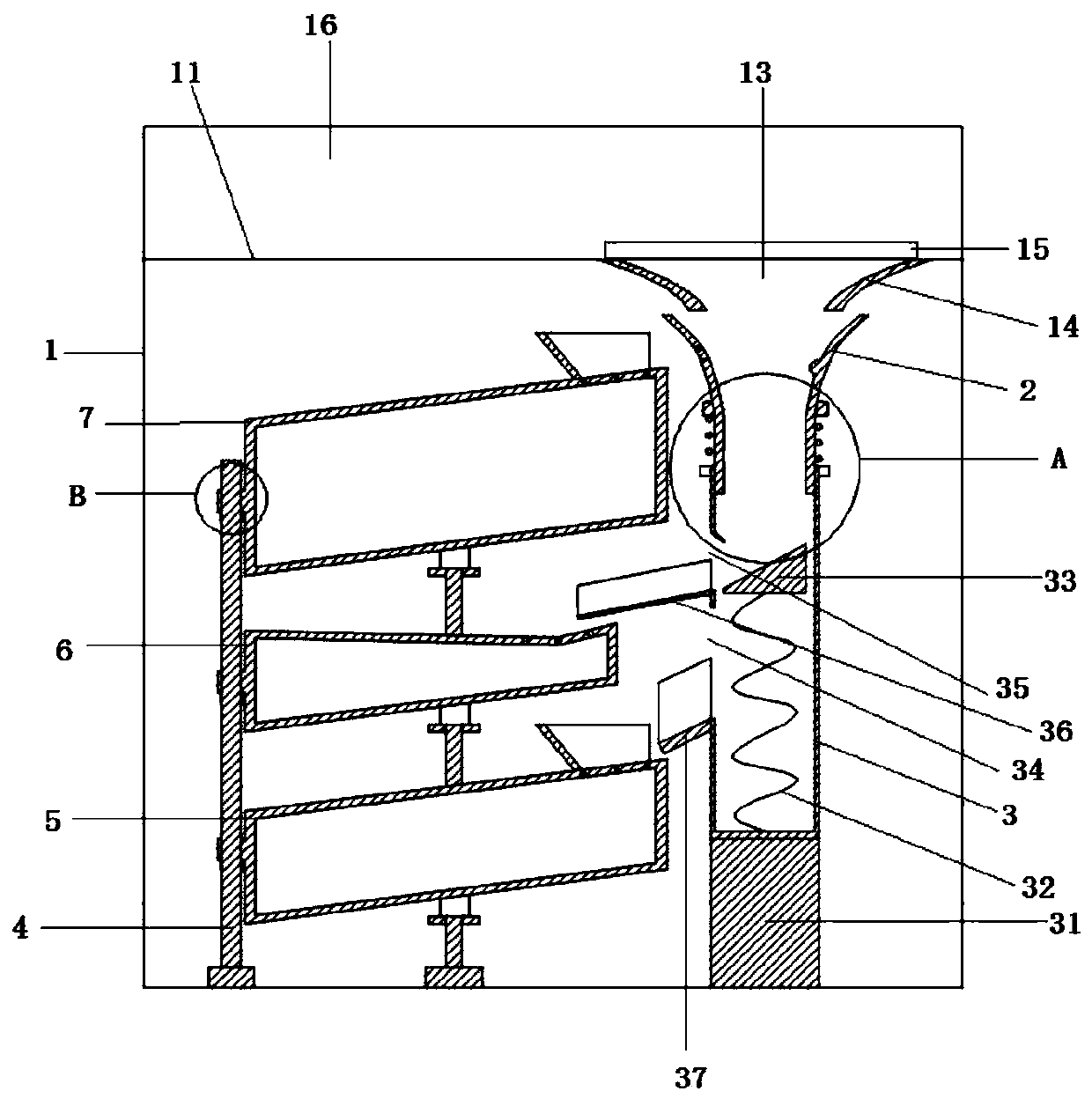 Novel environment-friendly waste battery recycling device