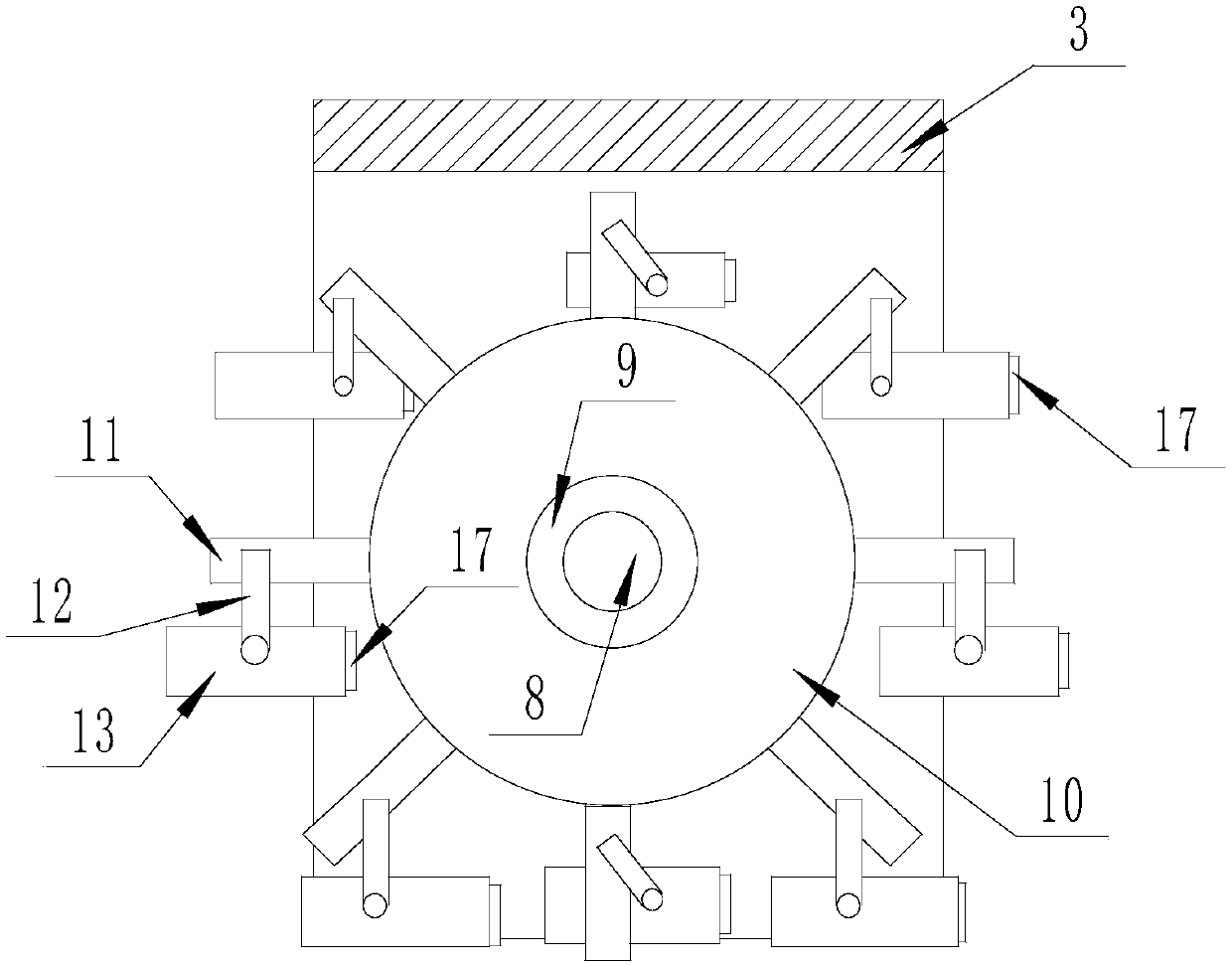 Rotary household shoe bearing device