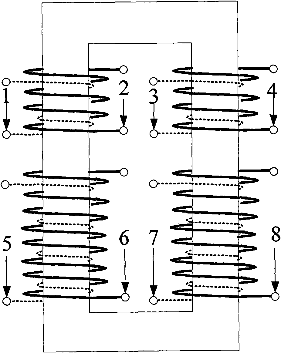 Integrated filter inductance transformer