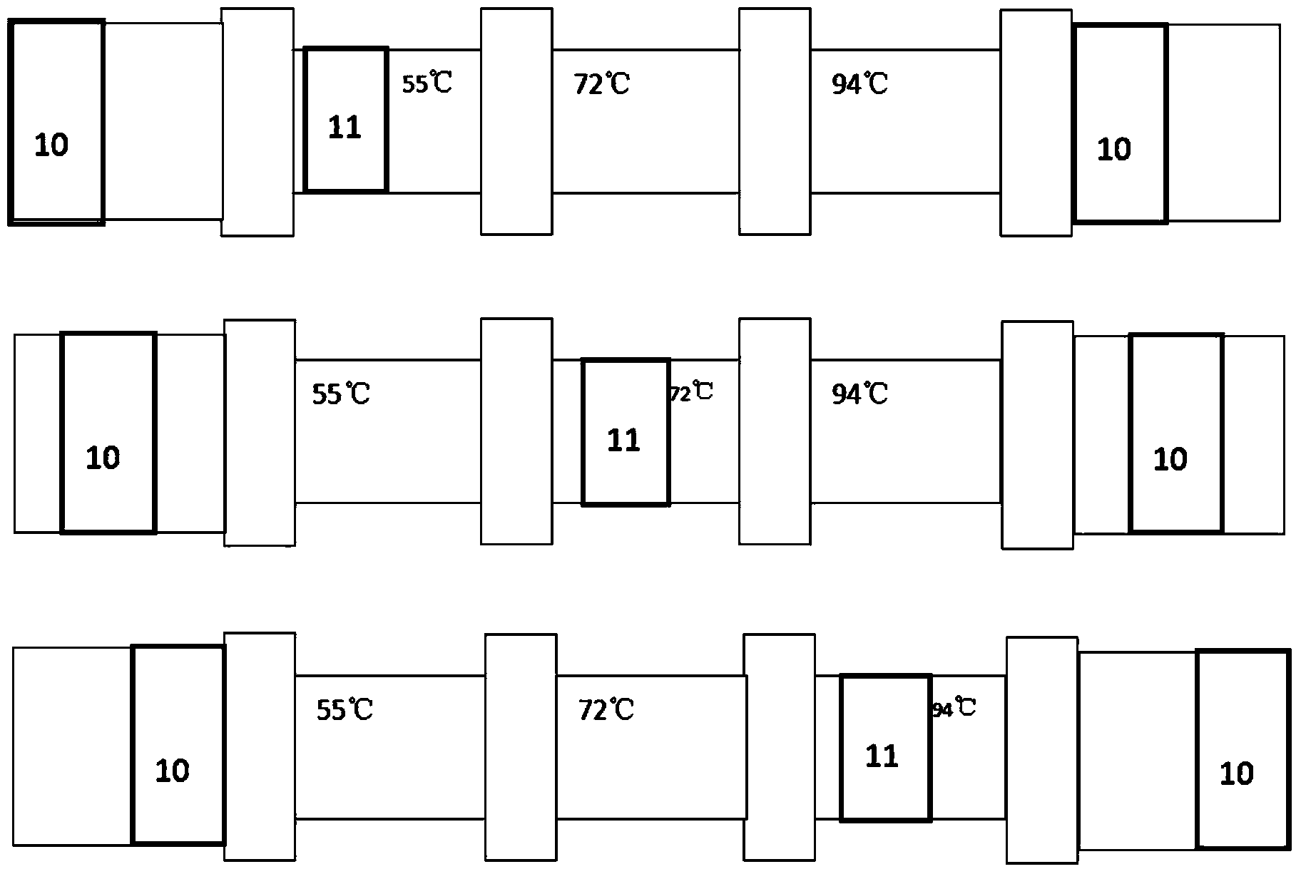 Reciprocating type circulating single micro-channel device facing fluorescent PCR (Polymerase Chain Reaction) micro-system