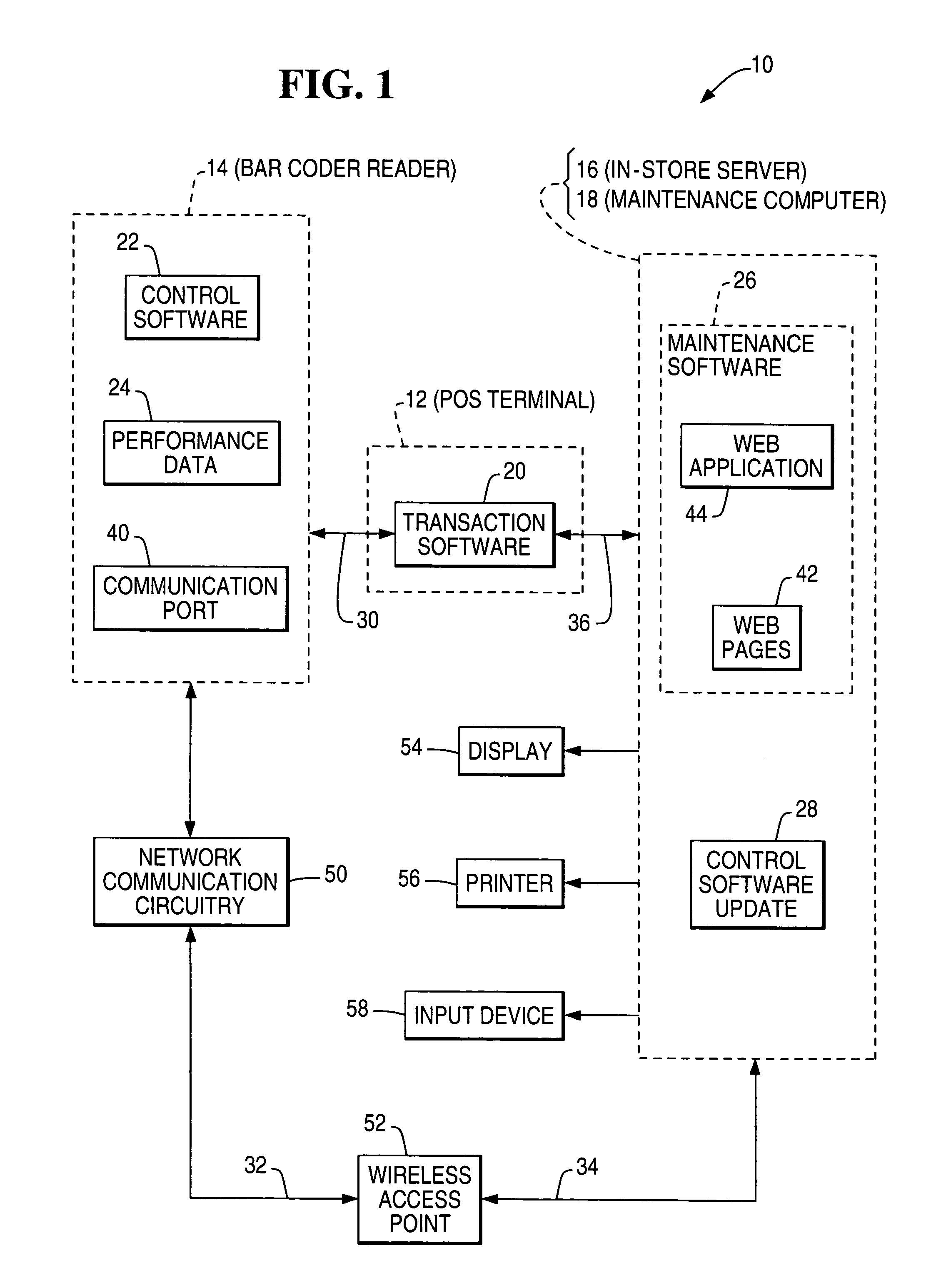 System and method of maintaining a bar code reader