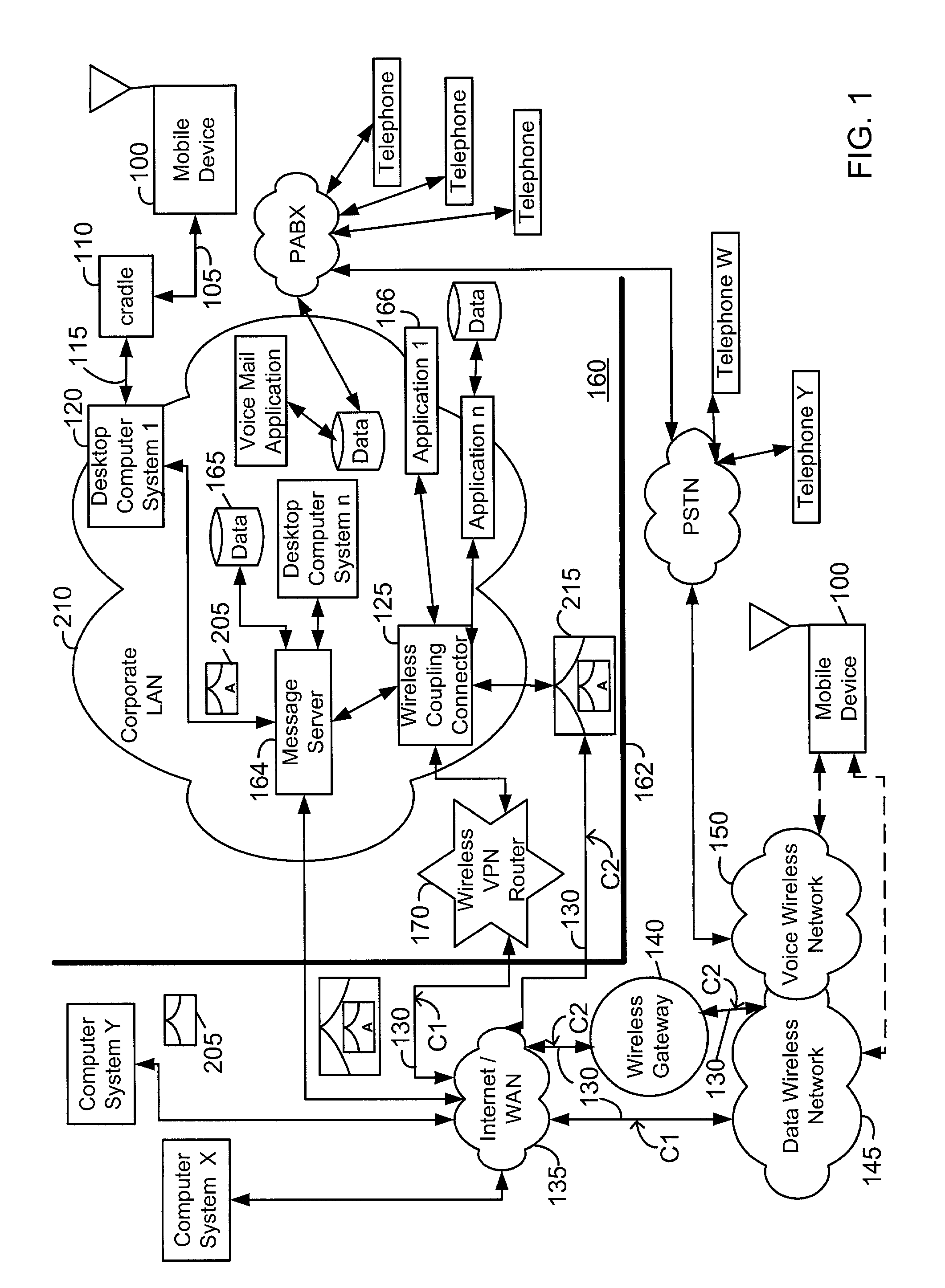 Advanced voice and data operations in a mobile data communication device