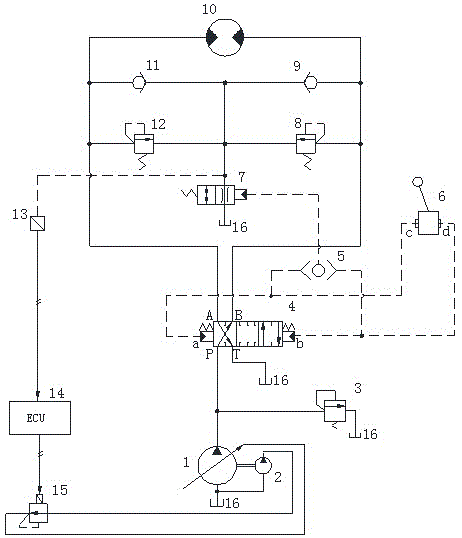 Rotary energy saving system of excavator