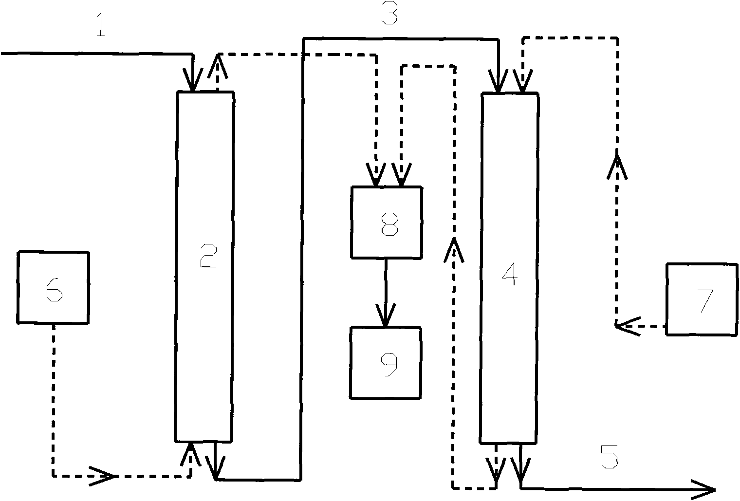 Process for treating nitrogen-containing wastewater by ion exchange and reclaiming ammonium nitrate