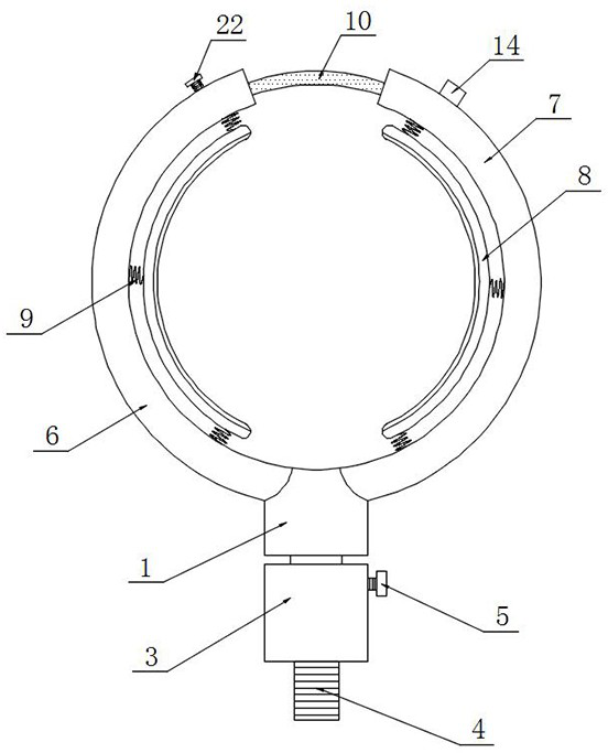 An adjustable angle leaky cable fixture