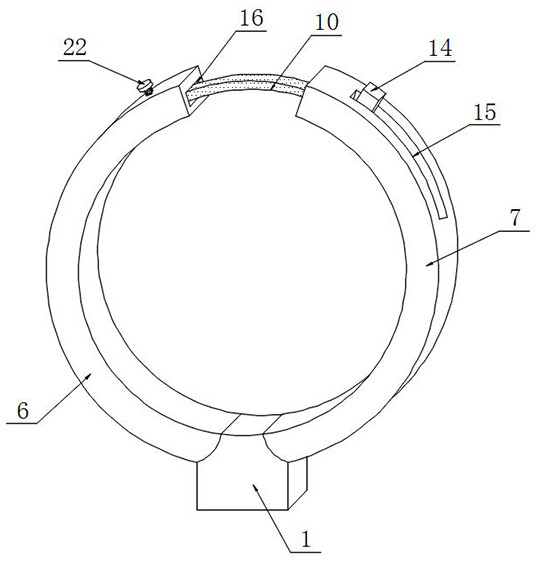 An adjustable angle leaky cable fixture