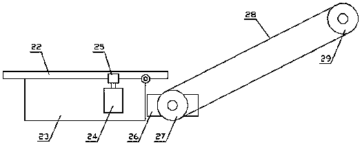 Space-saving machining center with scrap iron pressing block function