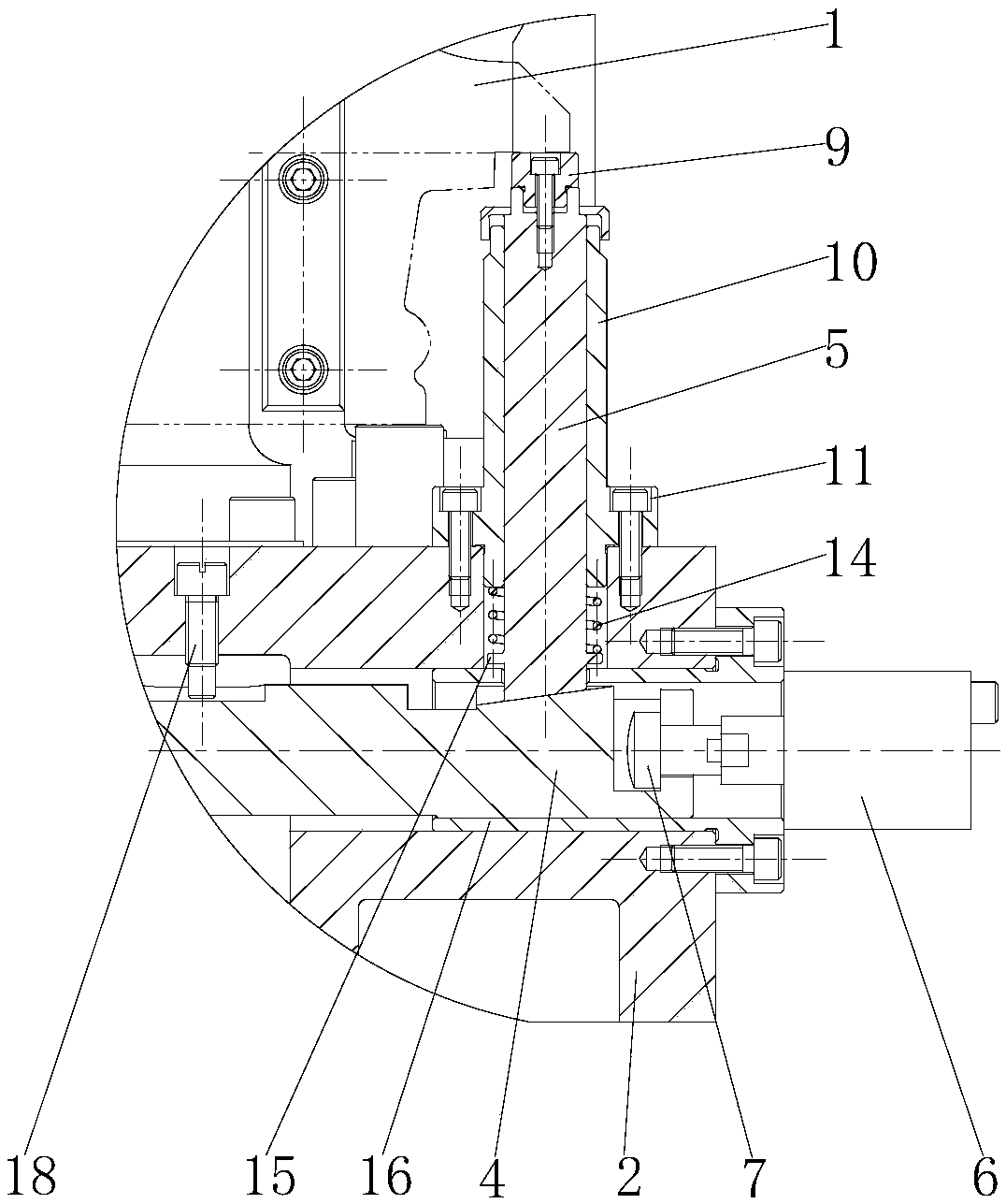 Positioning device for flattening bottom face of cylinder body