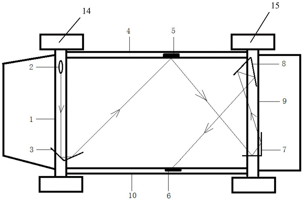 Car body deformation detector based on laser transmission