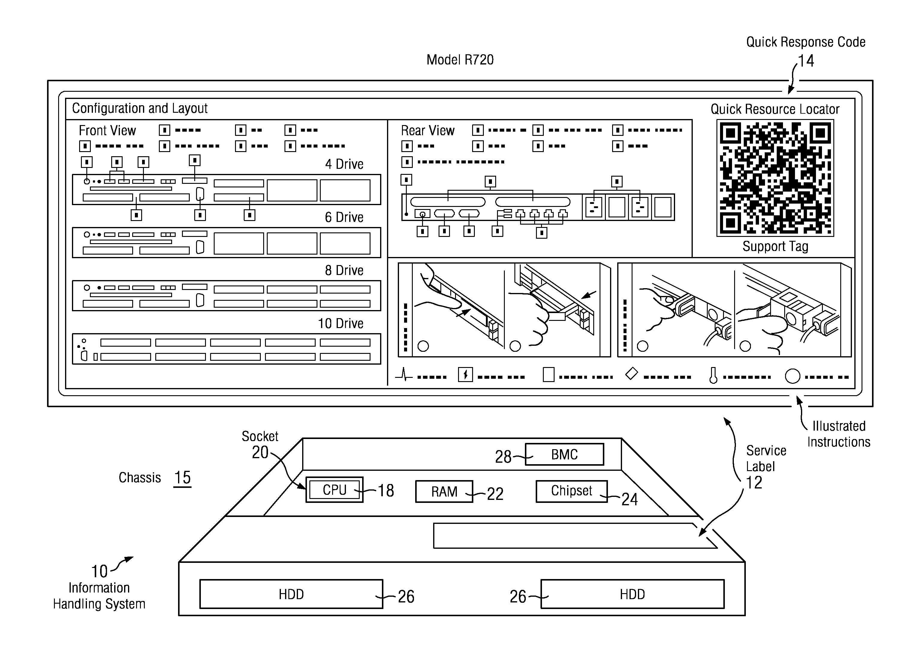 Dynamic Multidimensional Barcodes For Information Handling System Service Information