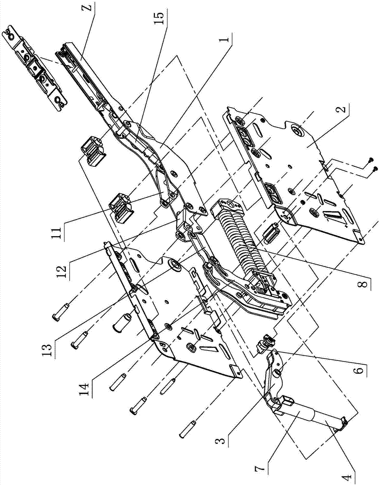 An integrated optimized structure for flipping open and close furniture