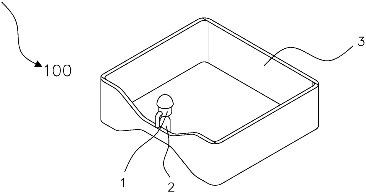 Device capable of achieving automatic inflation when wet and unmanned aerial vehicle