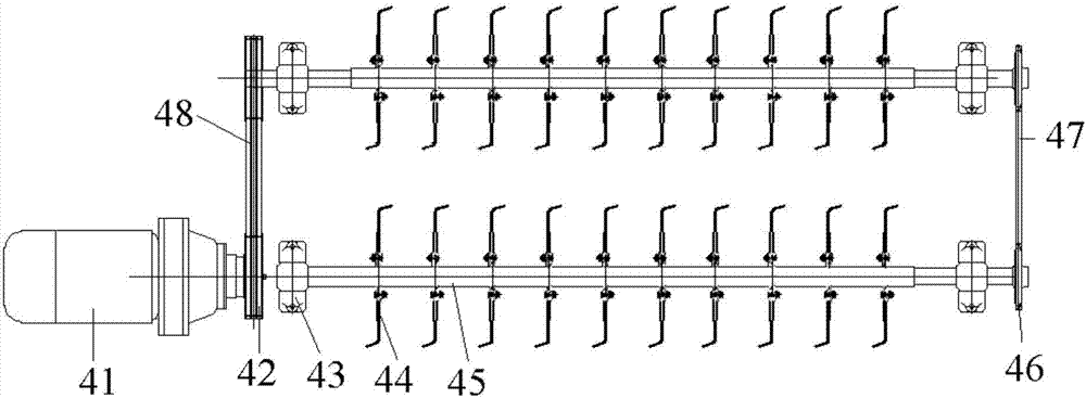 Mineral compound fiber wet-method slag removal device