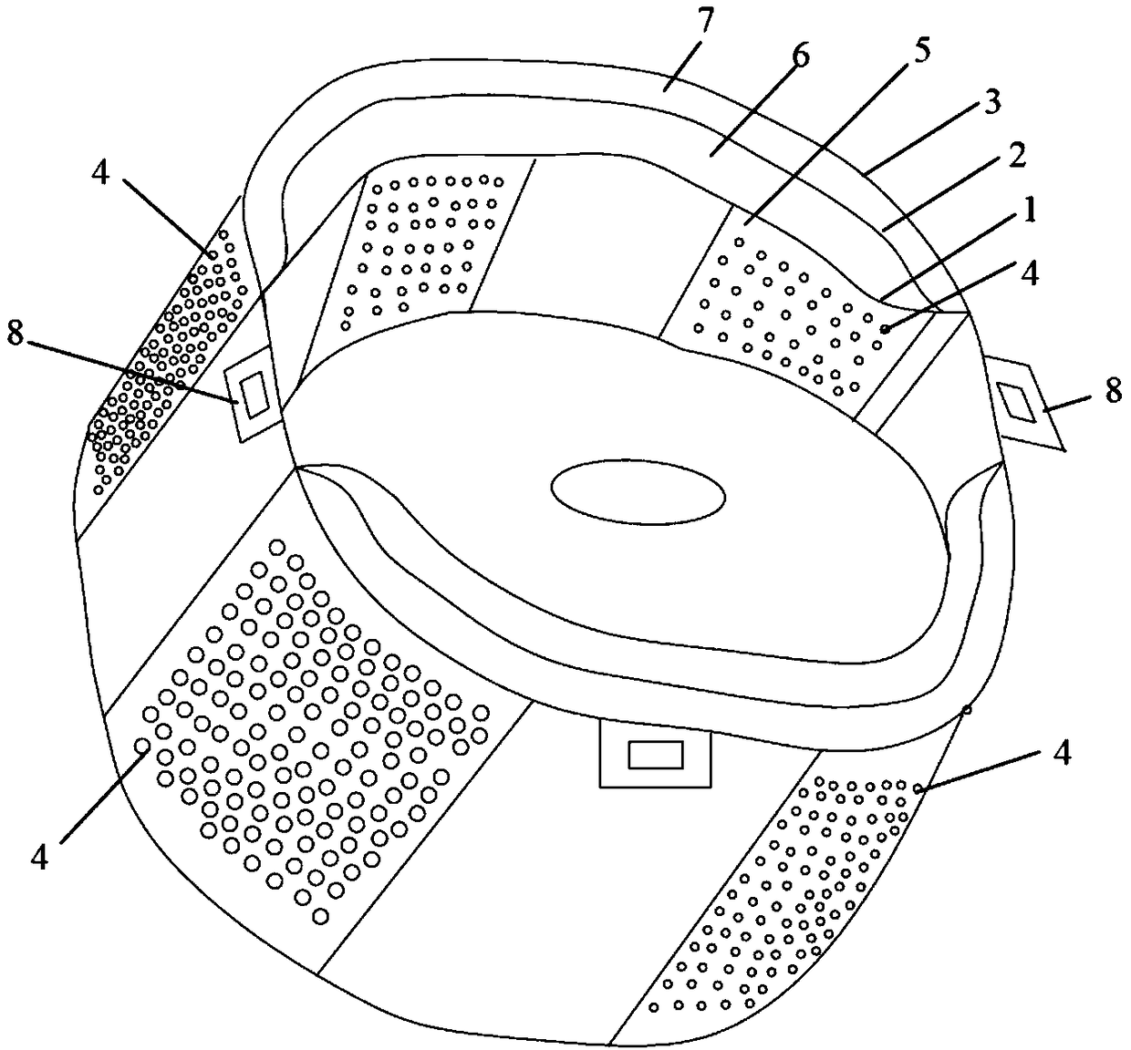 Low-noise air discharging device for dust collector