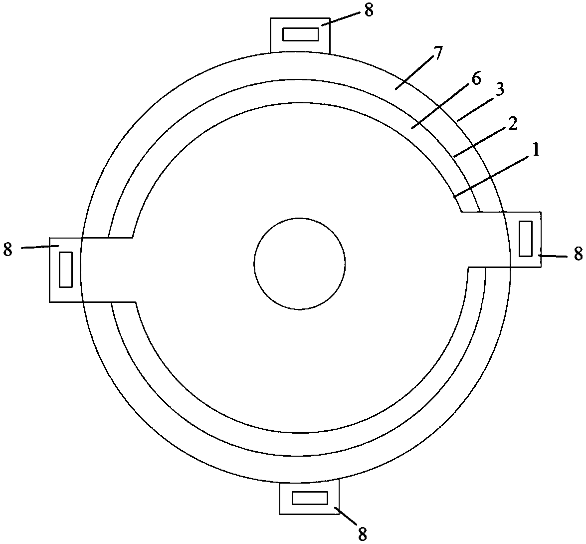 Low-noise air discharging device for dust collector