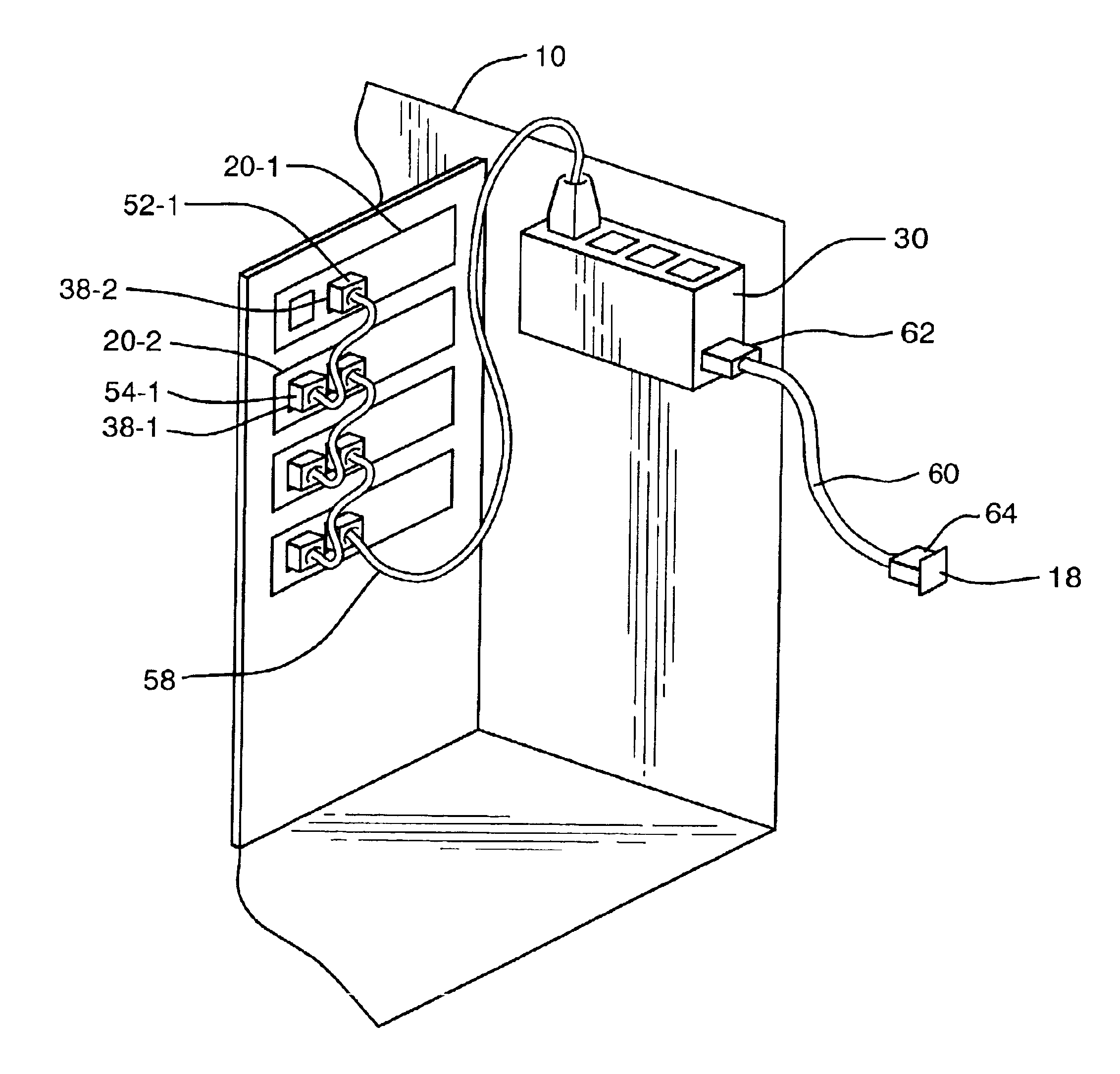 Data bank providing connectivity among multiple mass storage media devices using daisy chained universal bus interface