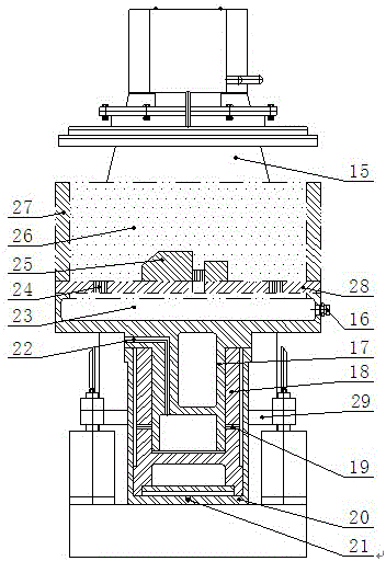 Single-column sodium silicate-bonded sand molding machine and molding technology thereof