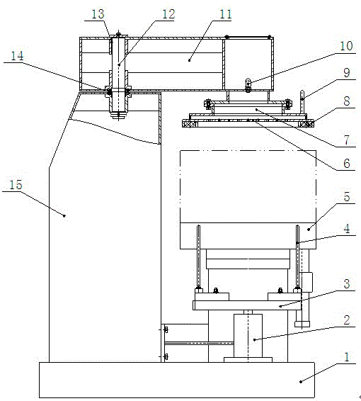 Single-column sodium silicate-bonded sand molding machine and molding technology thereof