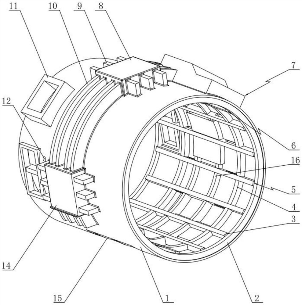 A chassis dynamometer motor frame with torque detection and radial cooling functions