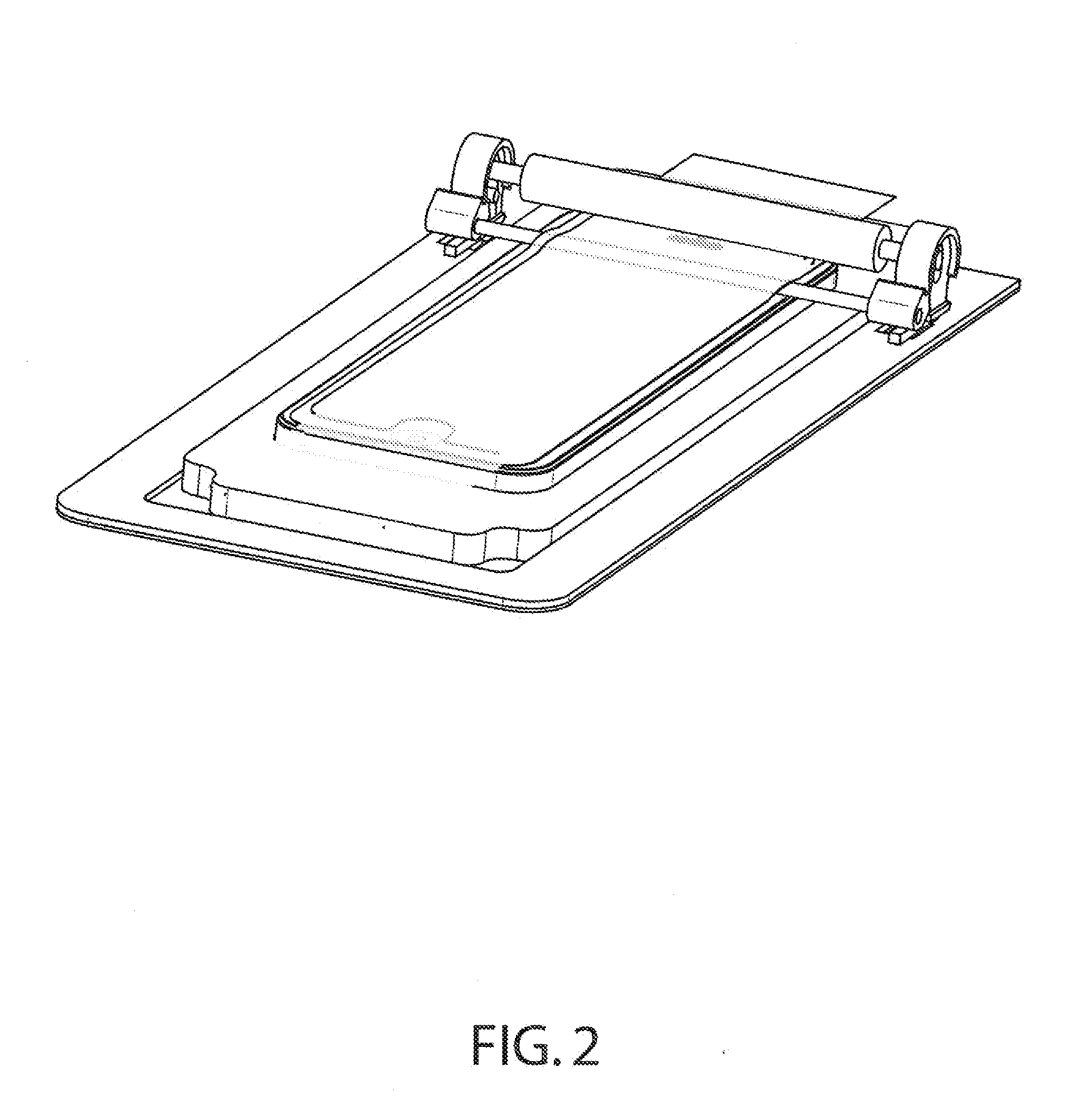 Apparatus for the alignment and application of a protective film to a device, and related methods