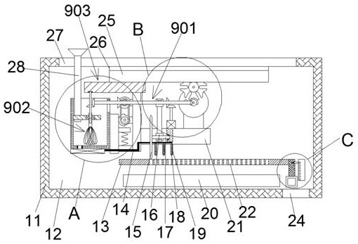 Automatic cutting and seasoning device for meat strips