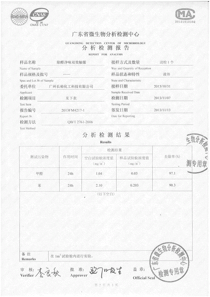 Formaldehyde-removal odor-removal double effect catalyst