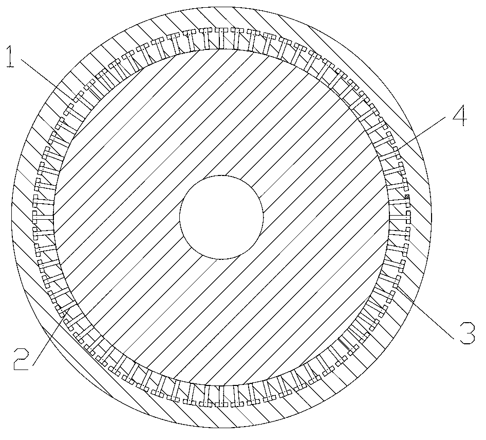 Structure of copper bush of amorphous crystallizer