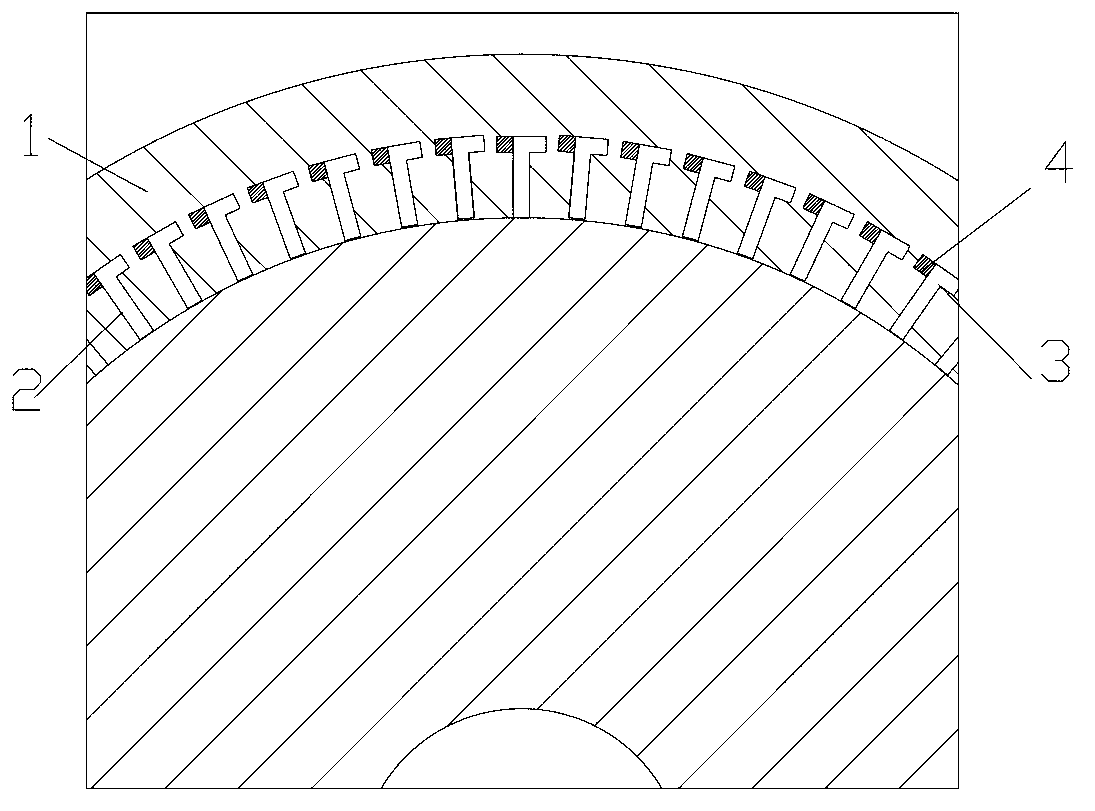 Structure of copper bush of amorphous crystallizer