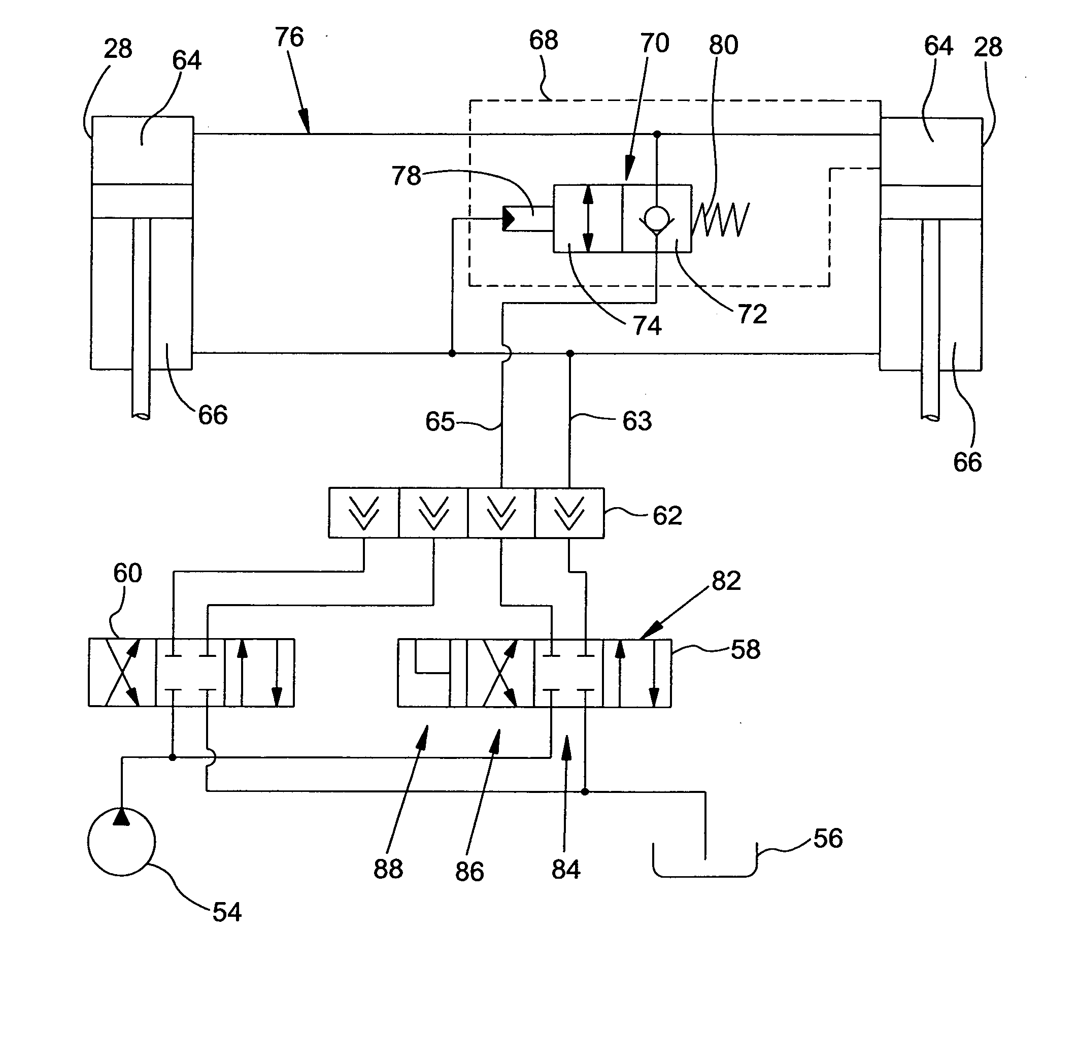 Hydraulic control arrangement for a mobile work machine