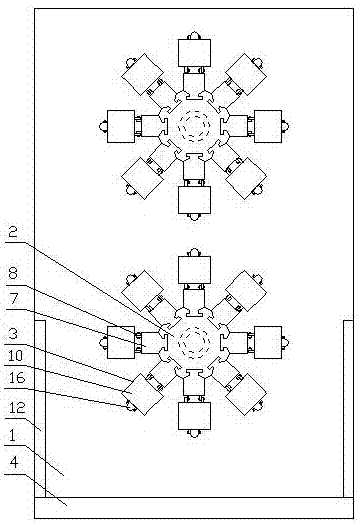 Rotating cutter storage device for machining