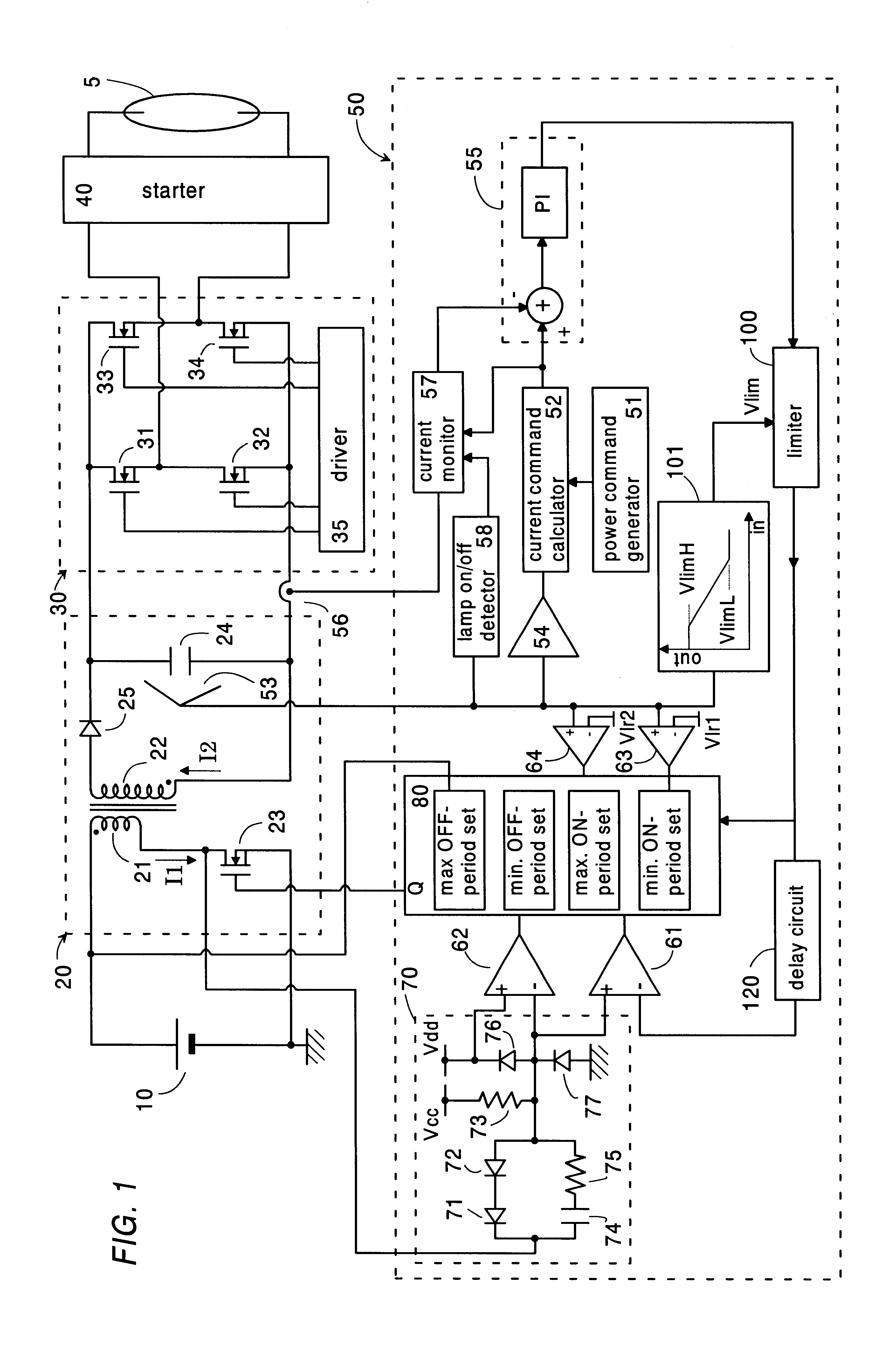 Ballast for a discharge lamp