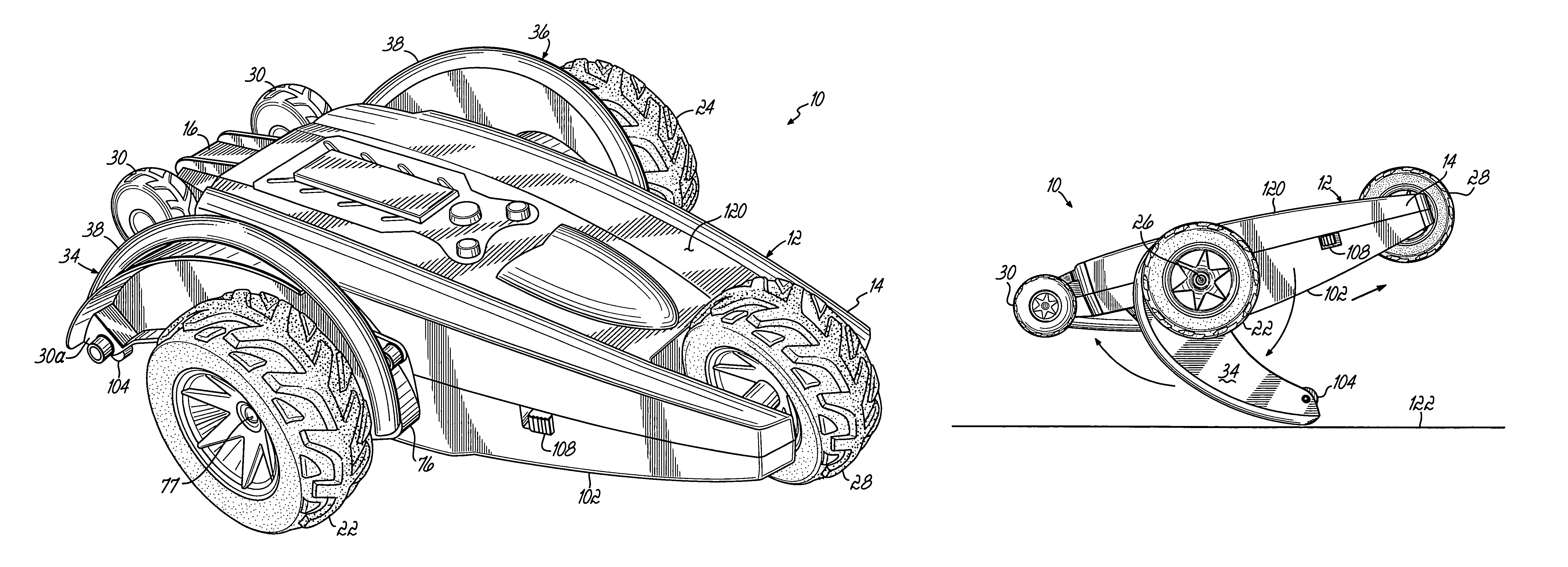 Toy vehicle with enhanced jumping capability