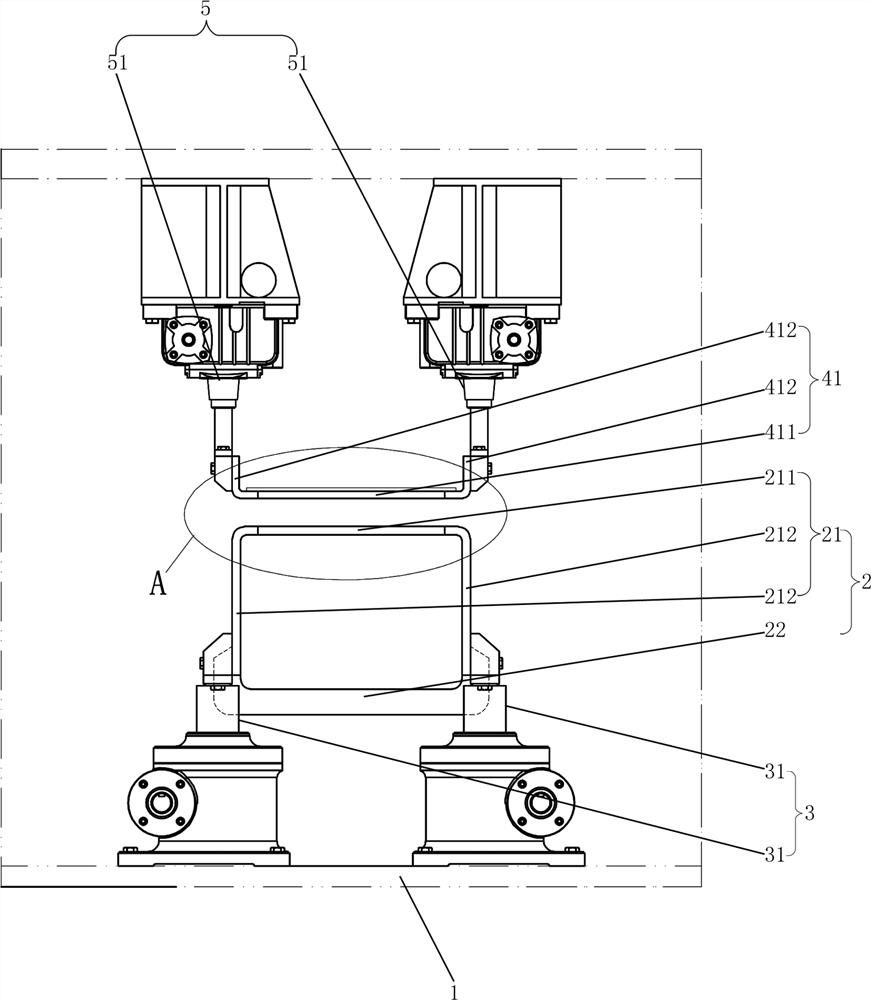 Net supporting and stripping device of needling machine