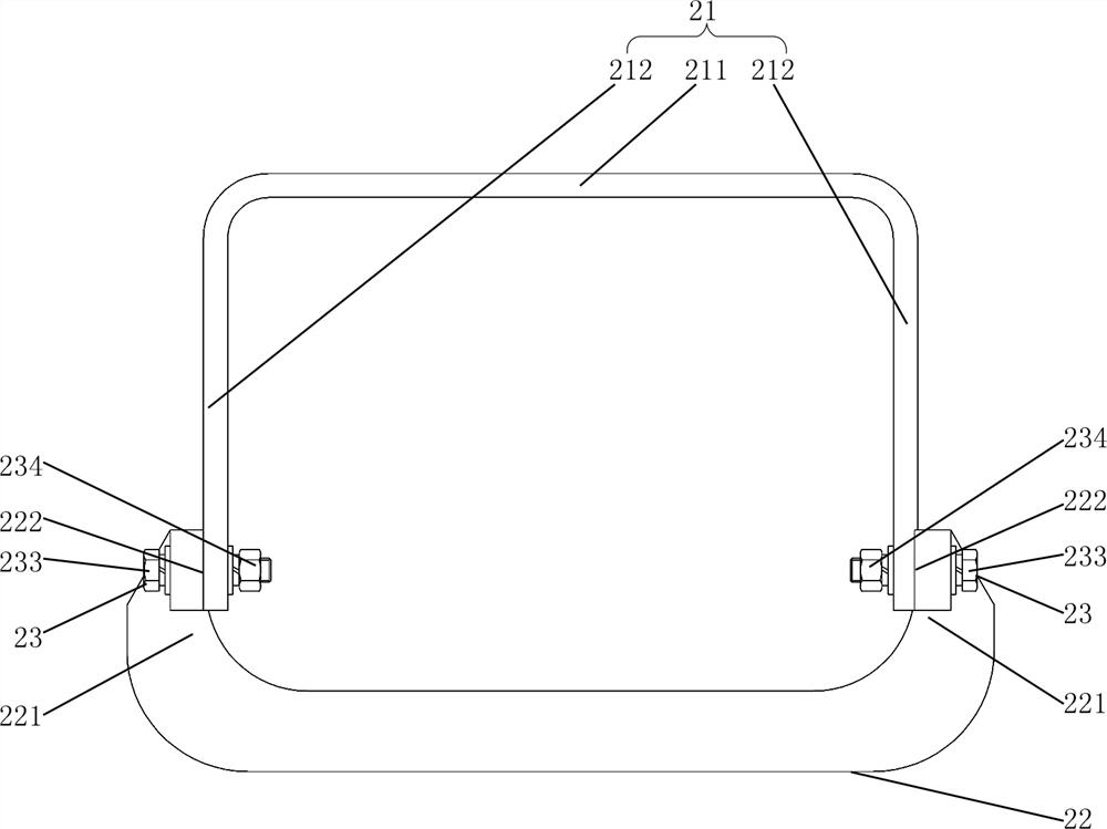 Net supporting and stripping device of needling machine