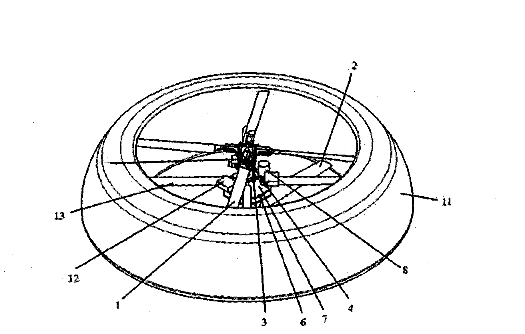 Single-ducted coaxial rotor/propeller saucer-shaped aircraft