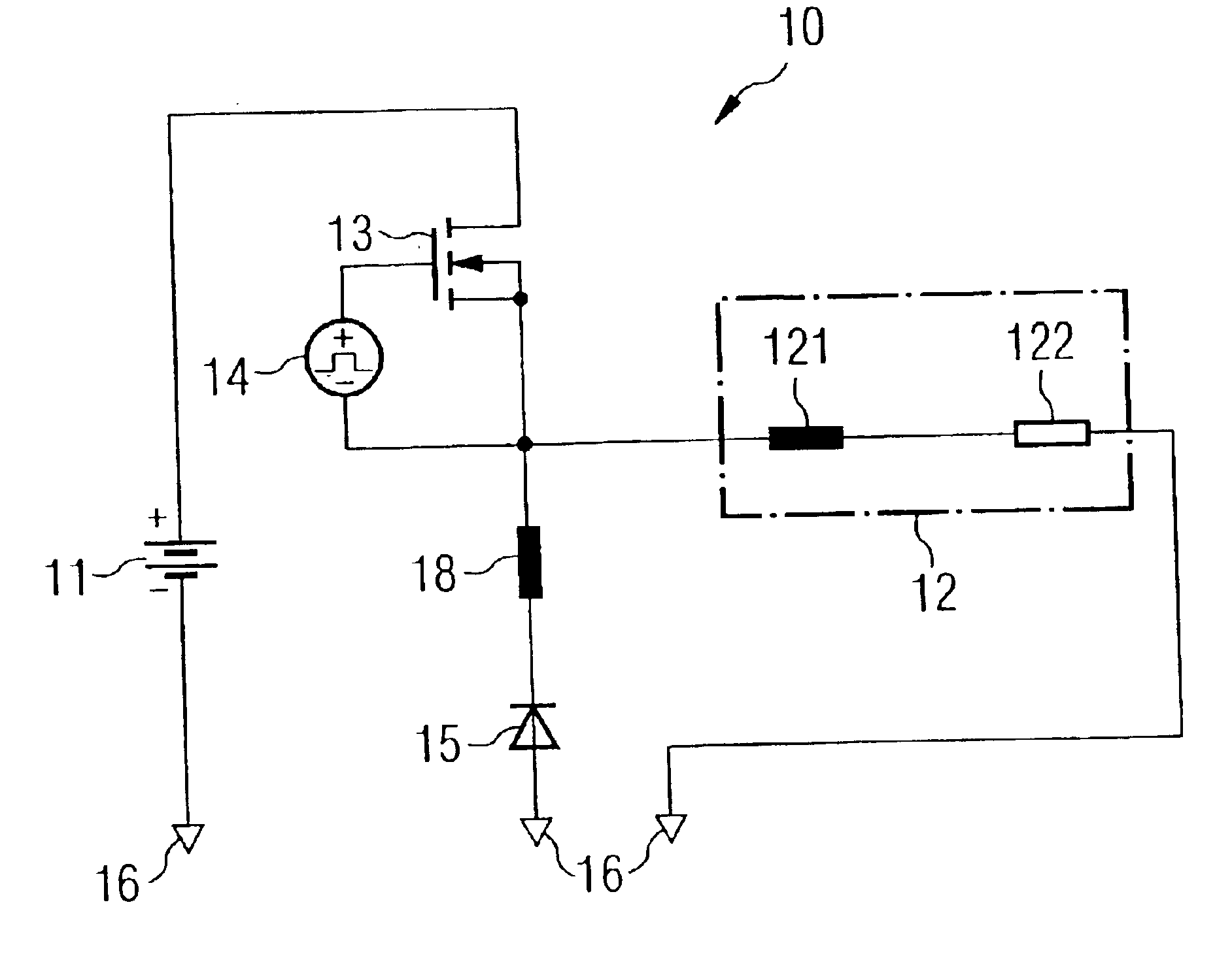 Circuit arrangement for high-speed switching of inductive loads