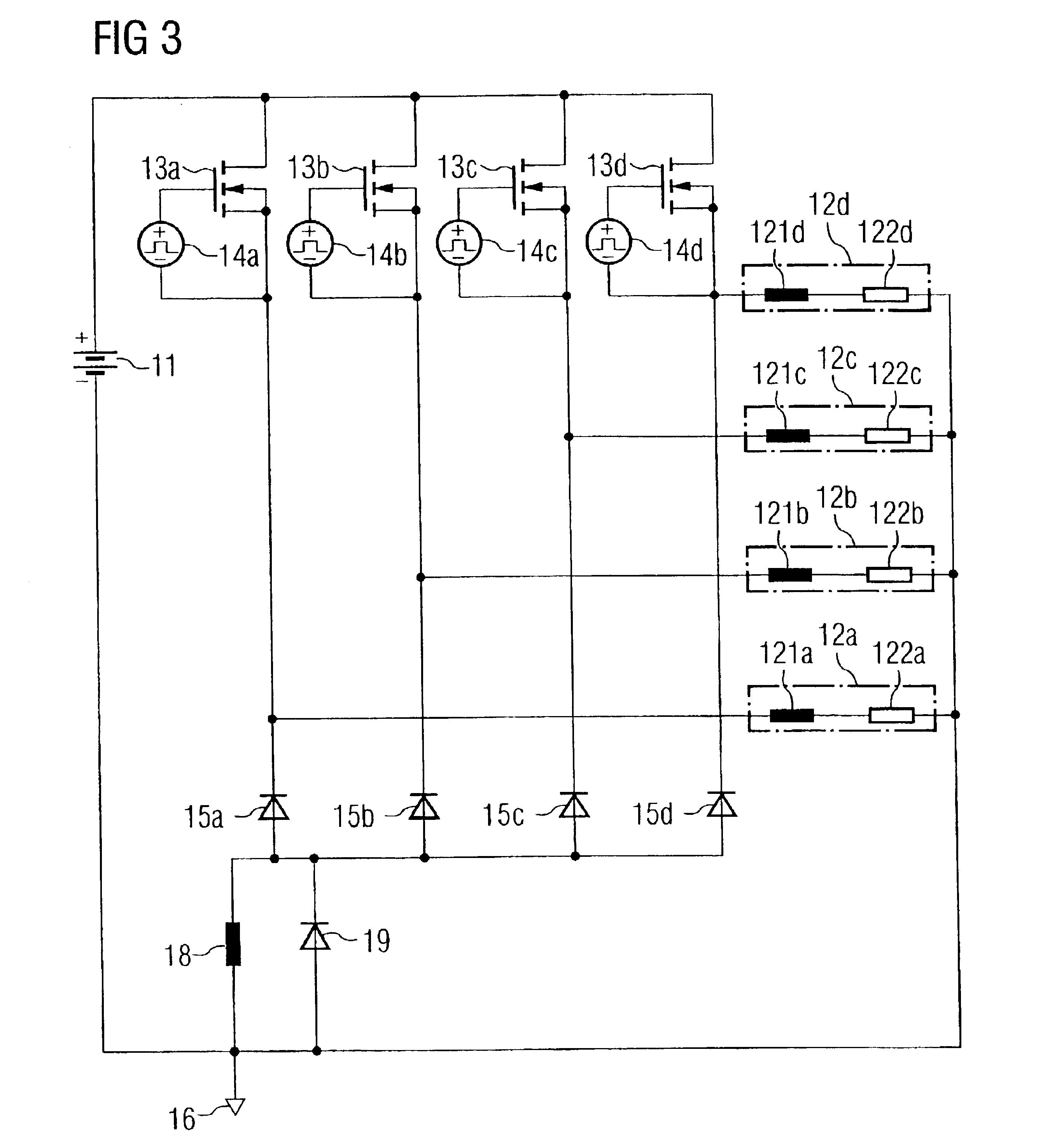 Circuit arrangement for high-speed switching of inductive loads