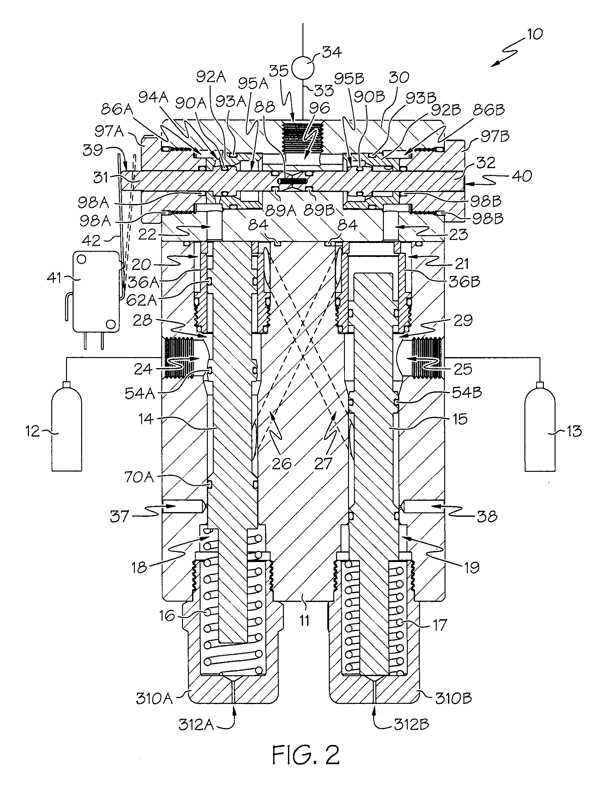 Switchover valve