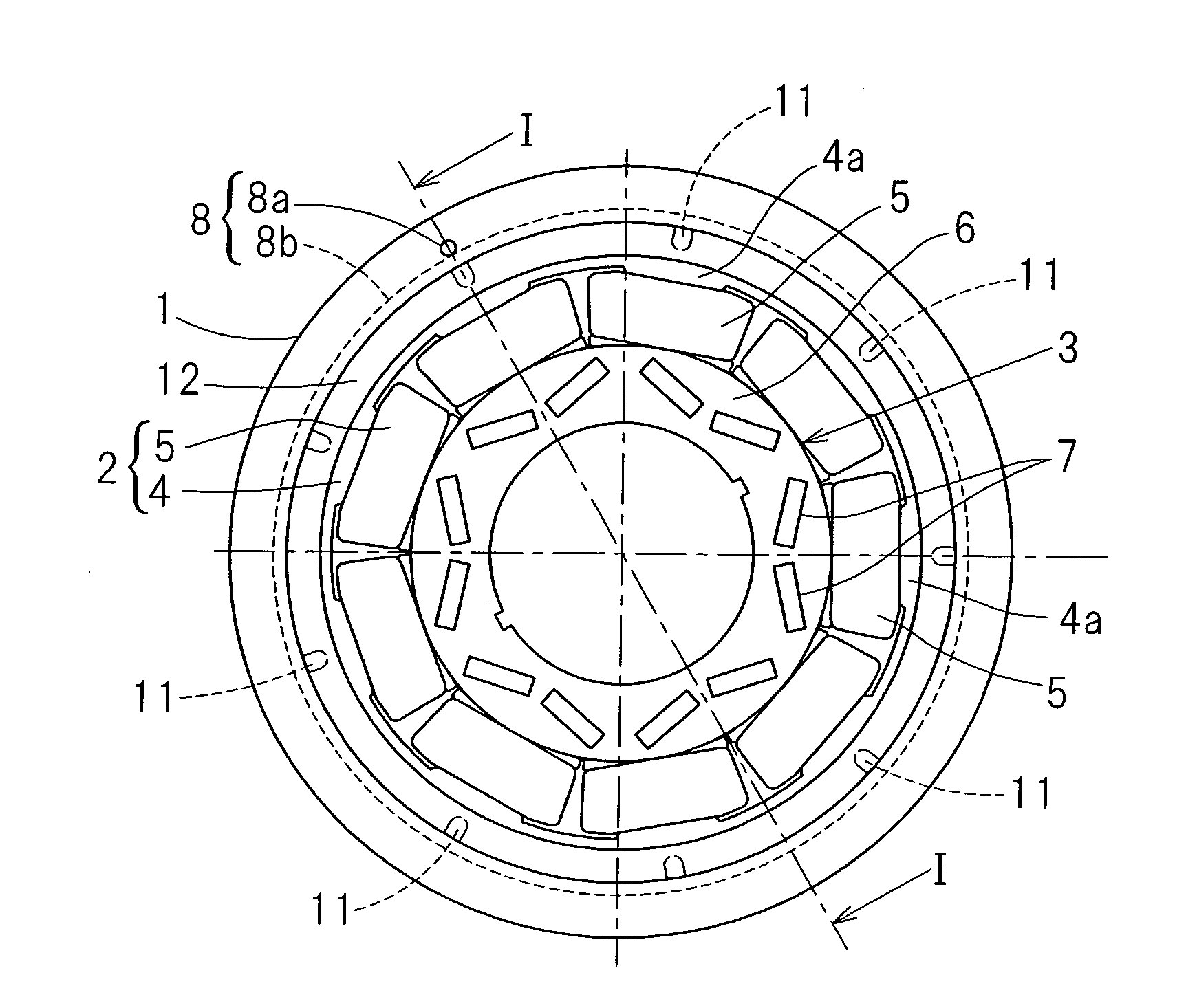 Vehicle drive motor