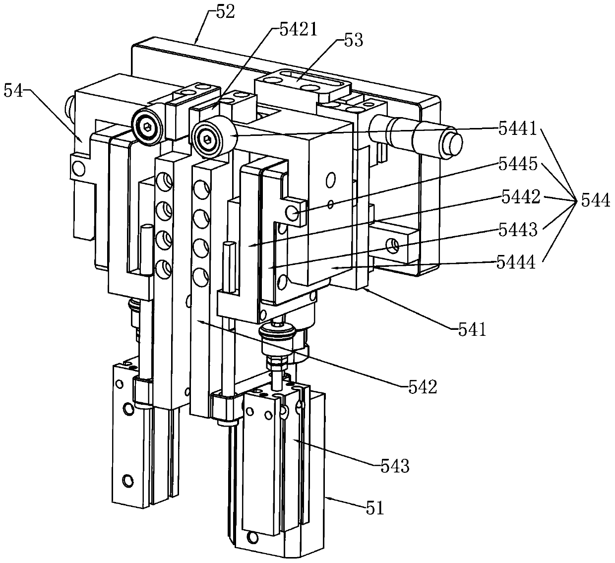 Ear folding in-place mechanism