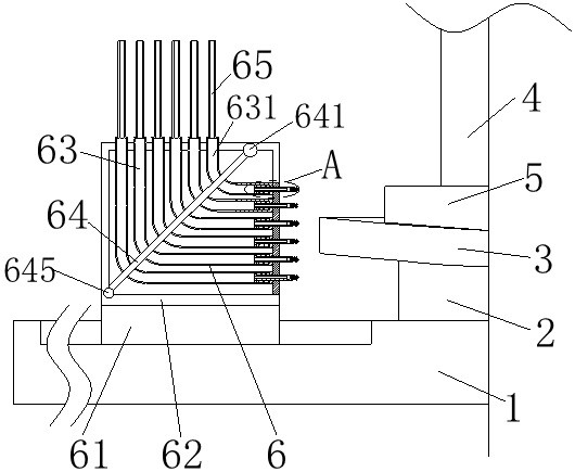 A lens shearing machine finished product detection mechanism