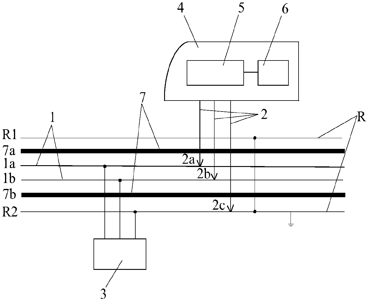 Short stator train three-phase power supply control system