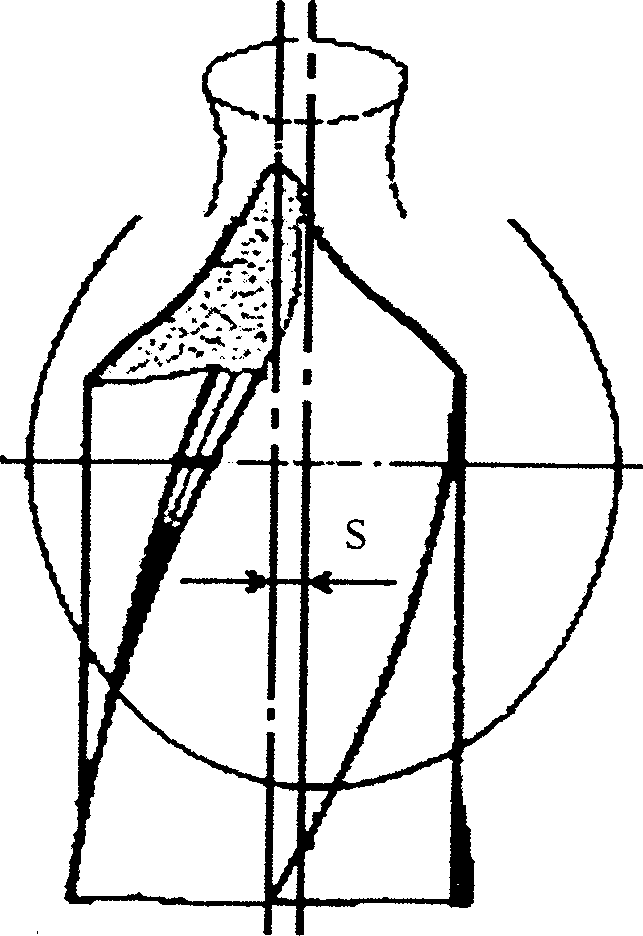 Hyperboloid-ellipsoid combined rear tool face twist drill