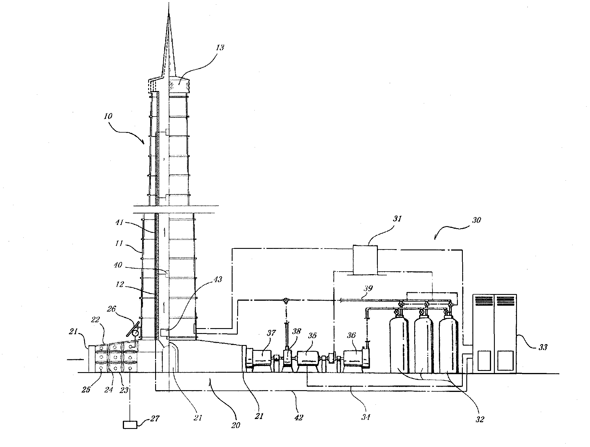 Muffler of comprehensive energy air channel well power generation station