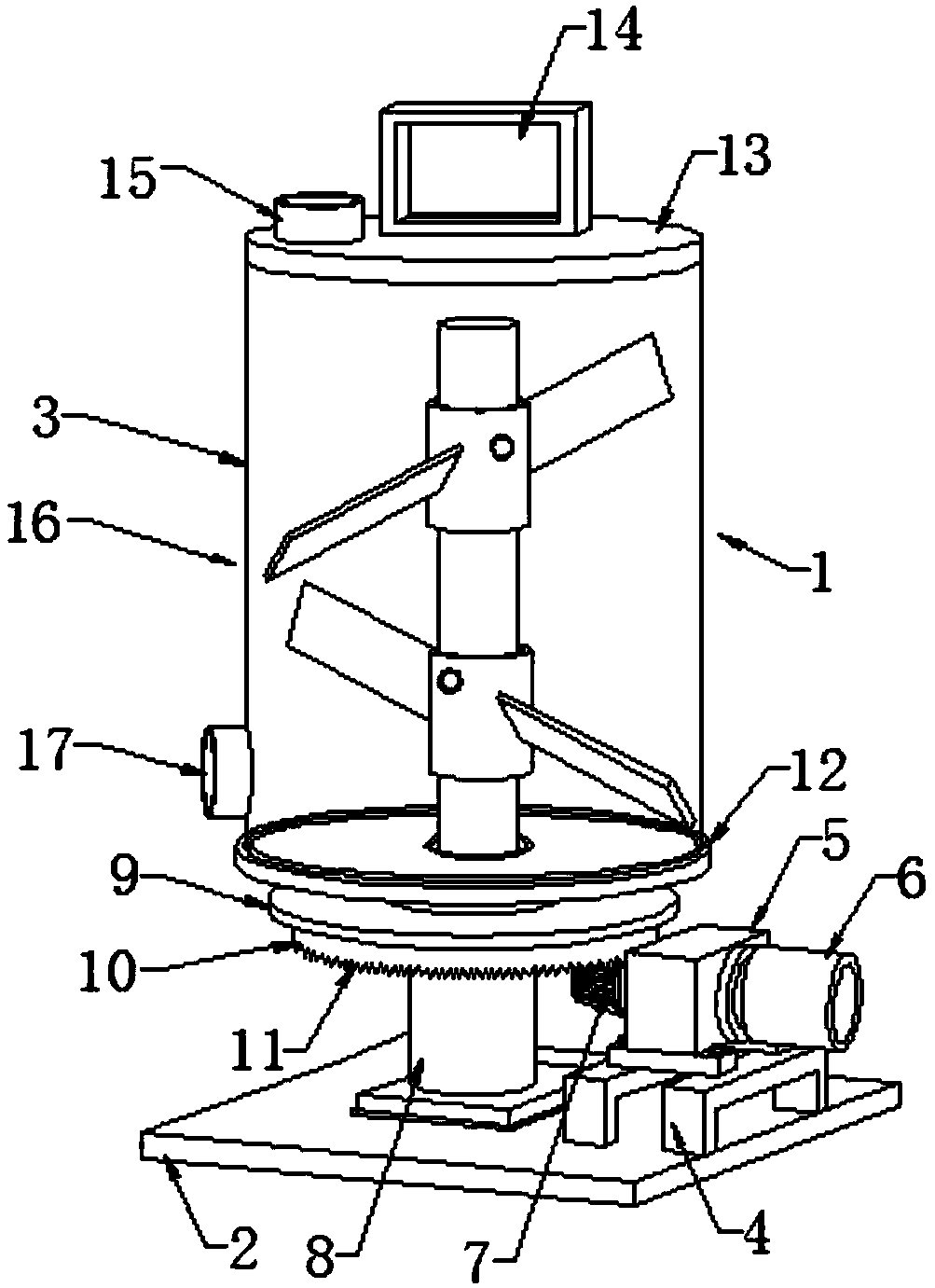 Liquid raw material uniformly mixing device